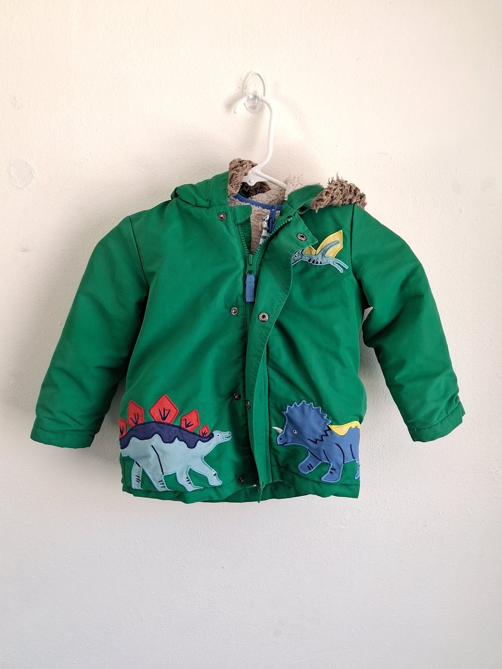 Mini Boden Dino Puffer Jacket Boys